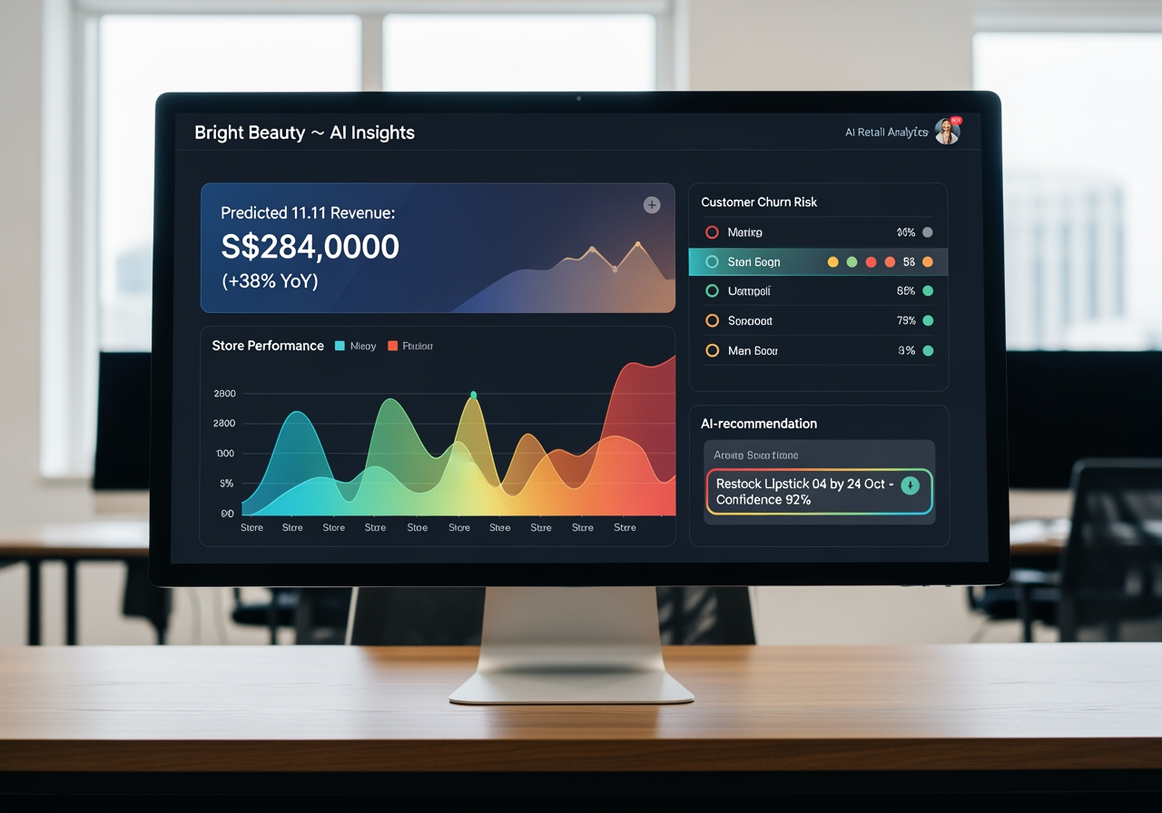 AI retail analytics dashboard. Python + ML