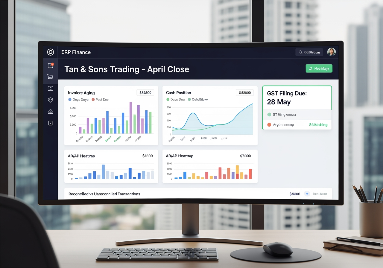 ERP finance + GST dashboard. Python + Django
