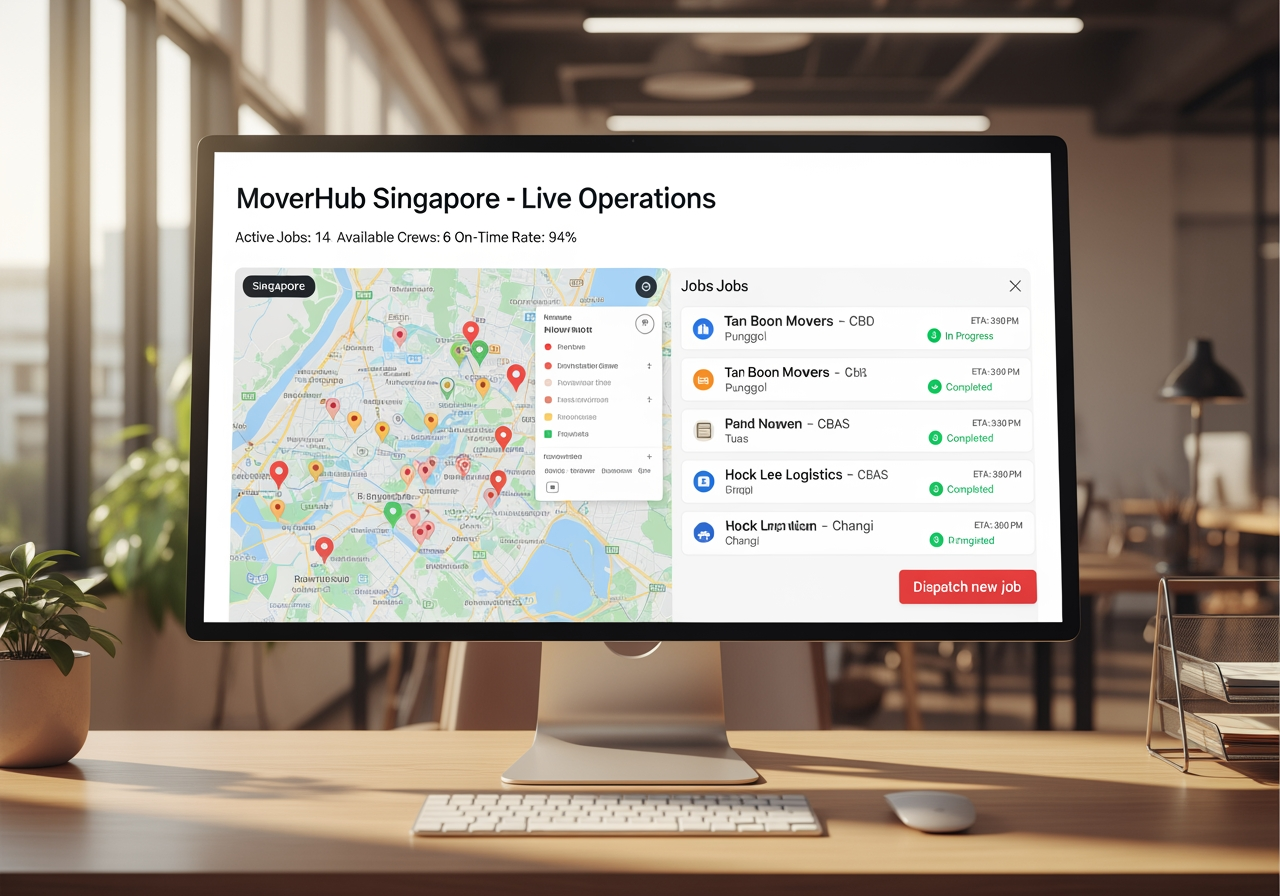 Field service dispatch dashboard. React + Node