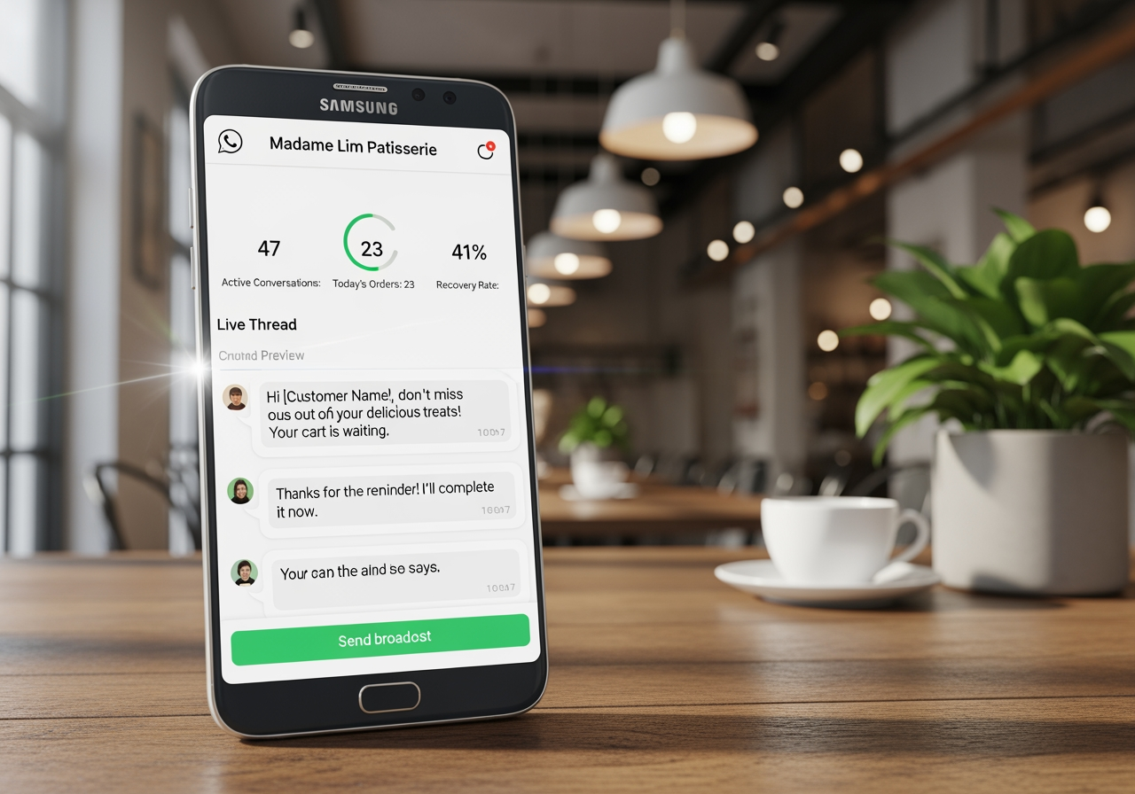 WhatsApp commerce admin panel. WhatsApp API