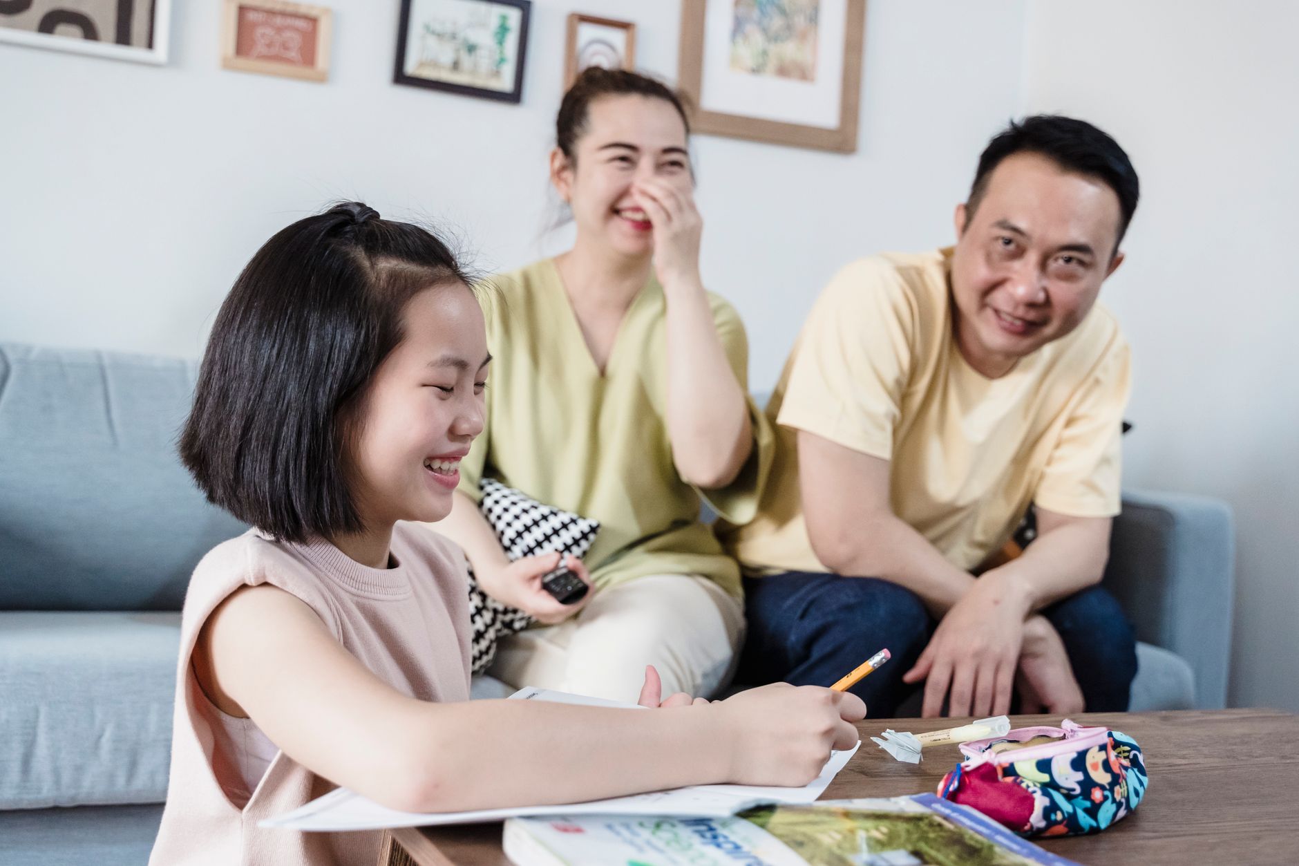 A parent and child at Little Banyan Preschool