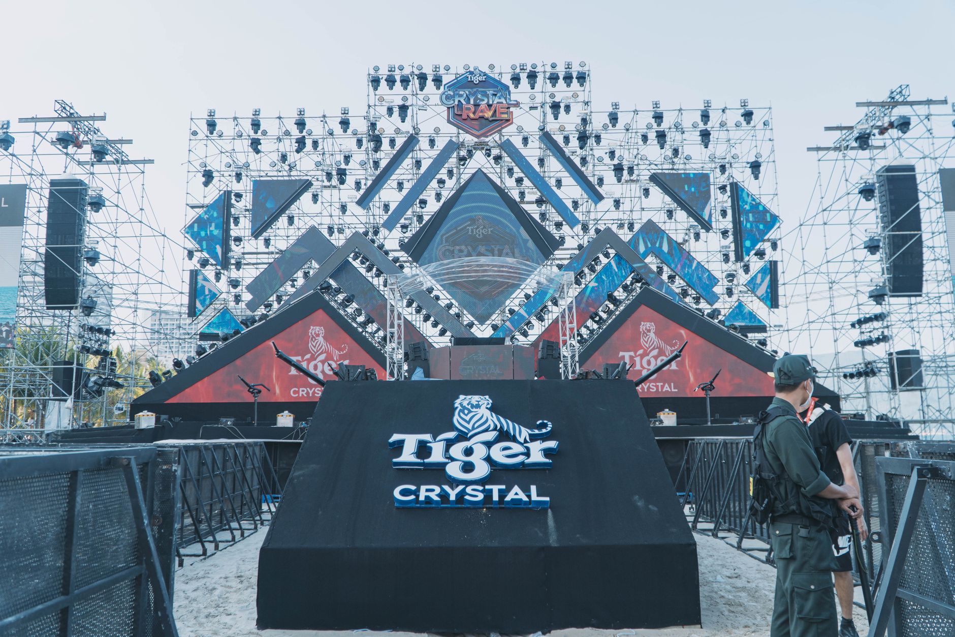 Truss and rigging at a Singapore event stage