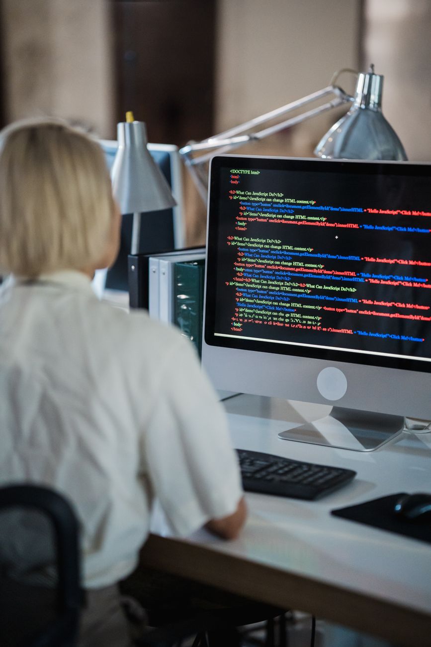 A software developer working on a project at Bytecraft Academy