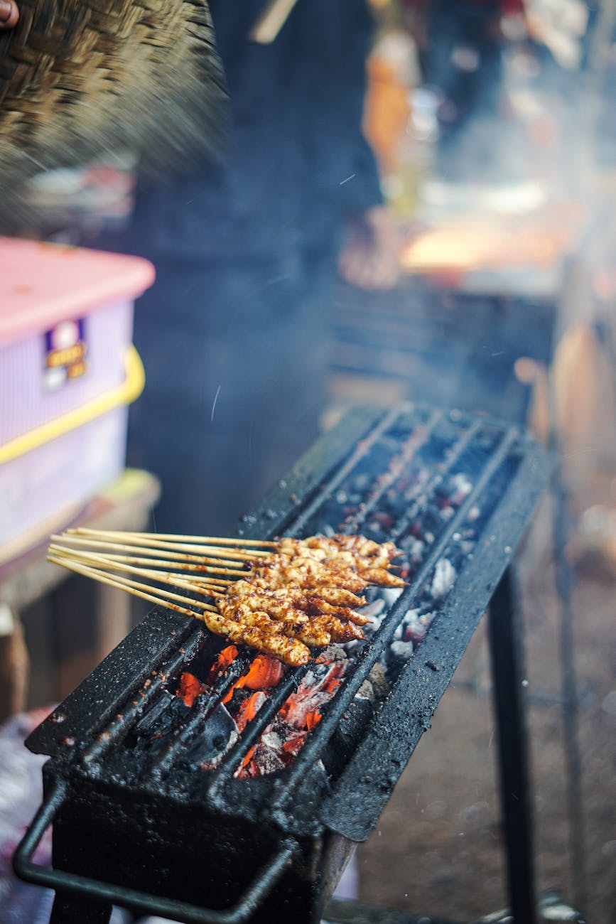 Satay, freshly grilled