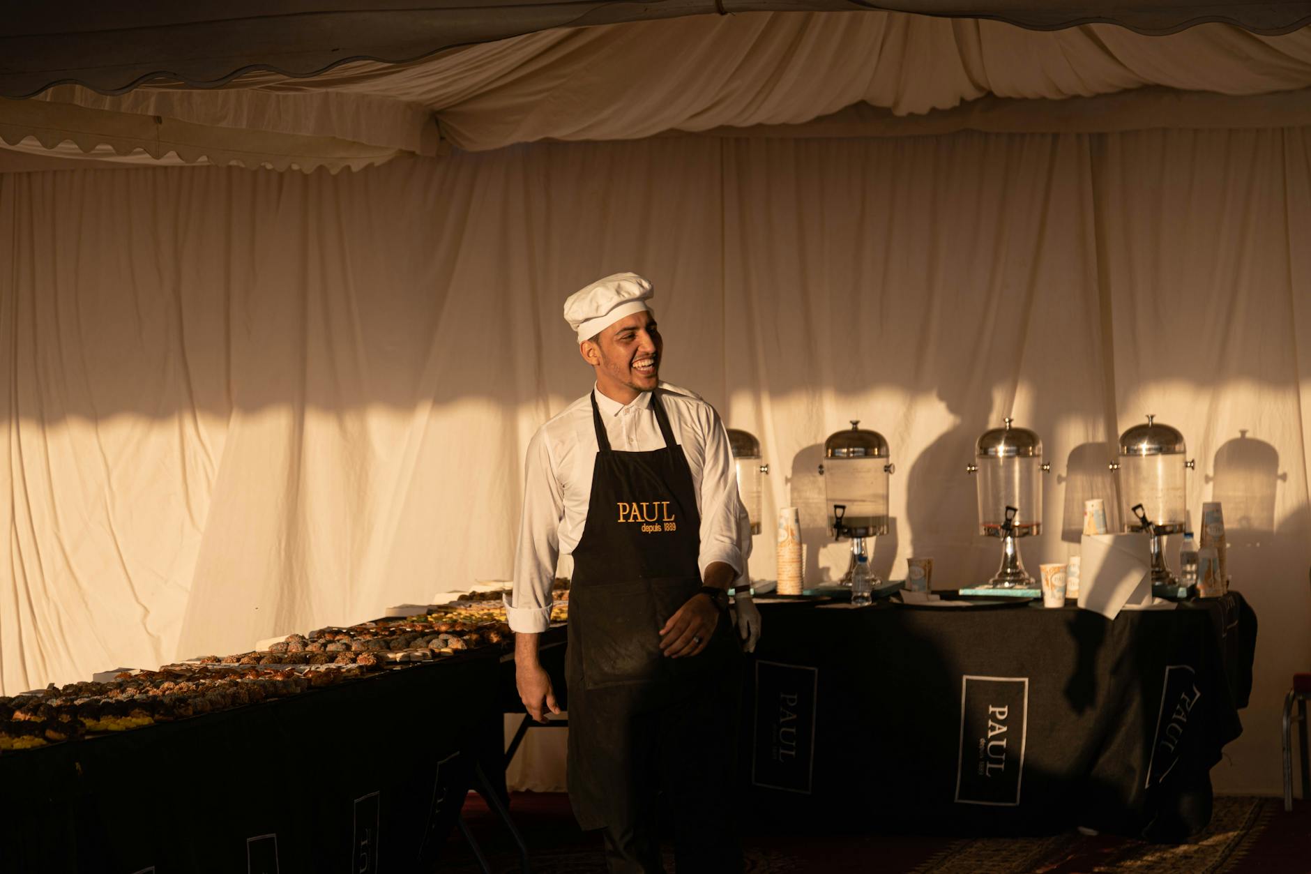 Live cooking station at a Rasa Table event