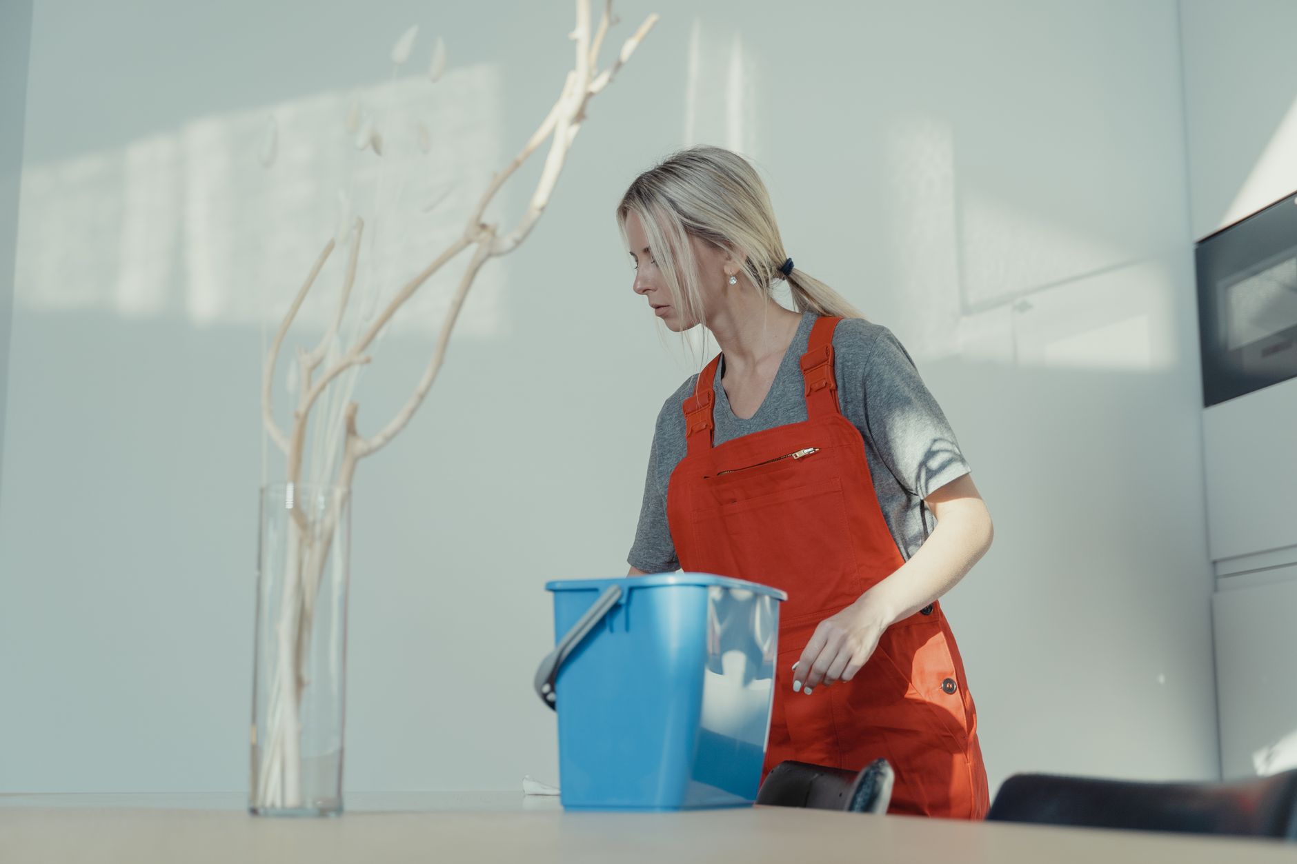 Crispworks commercial cleaning crew at work in a Singapore office