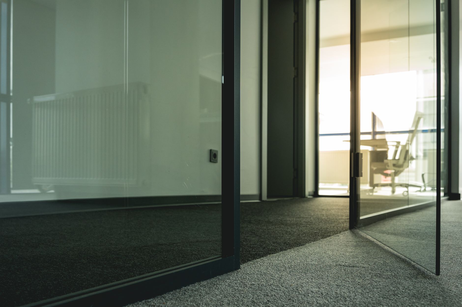 Clean modern Singapore office interior
