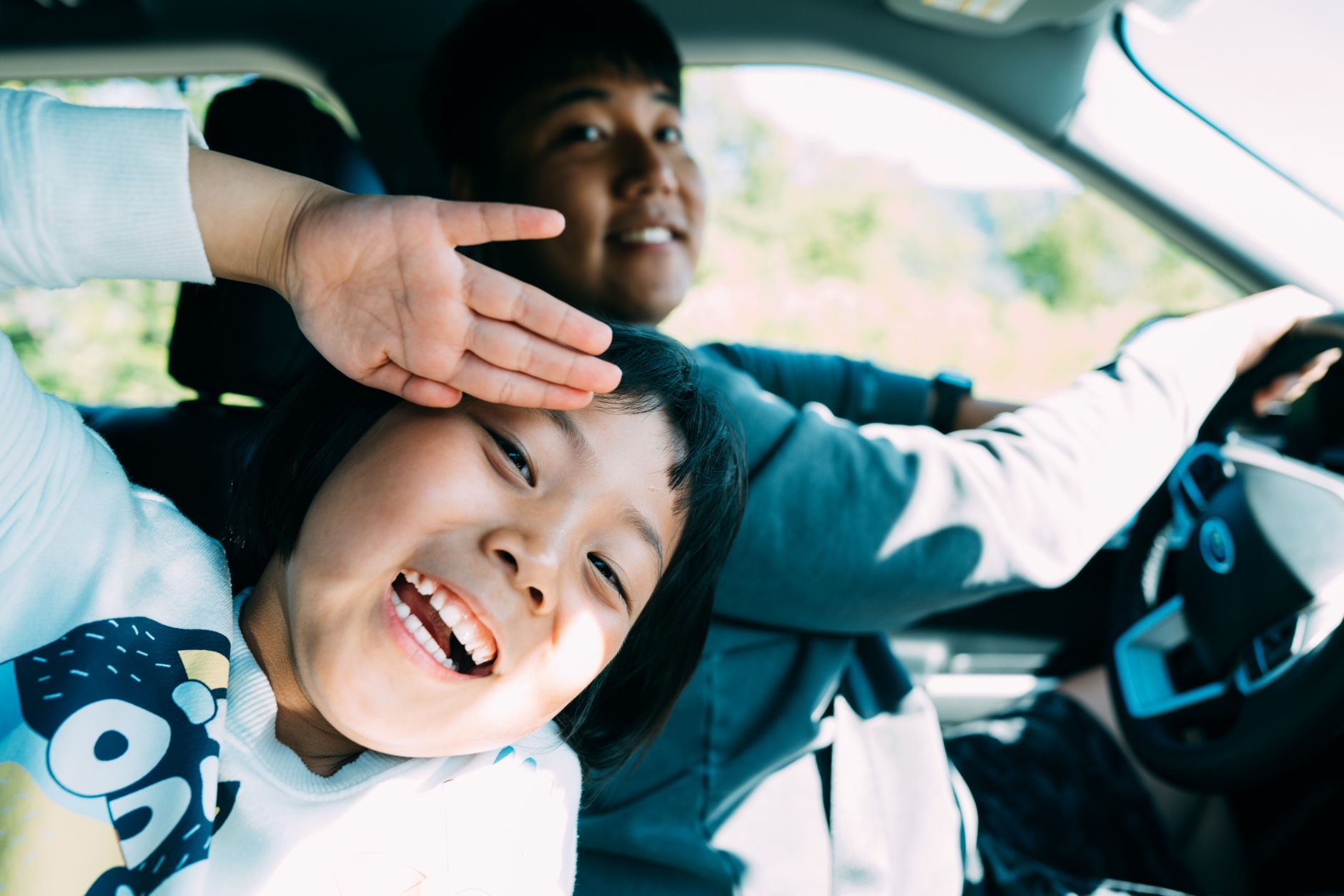 A family with their leased car