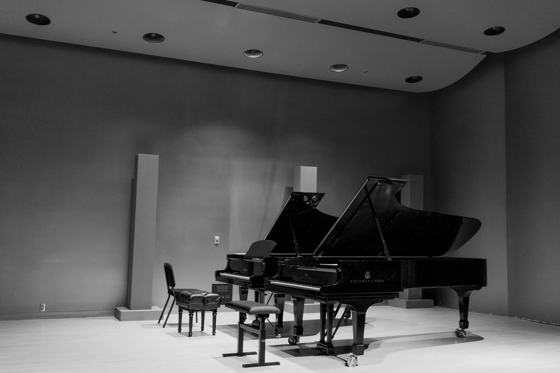 The Forte Piano Studio room in Tiong Bahru with a grand piano