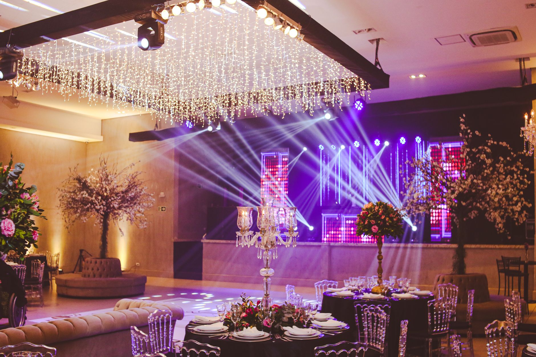 A decorated event hall set for a celebration — one of the event spaces listed on Gather Spaces in Singapore