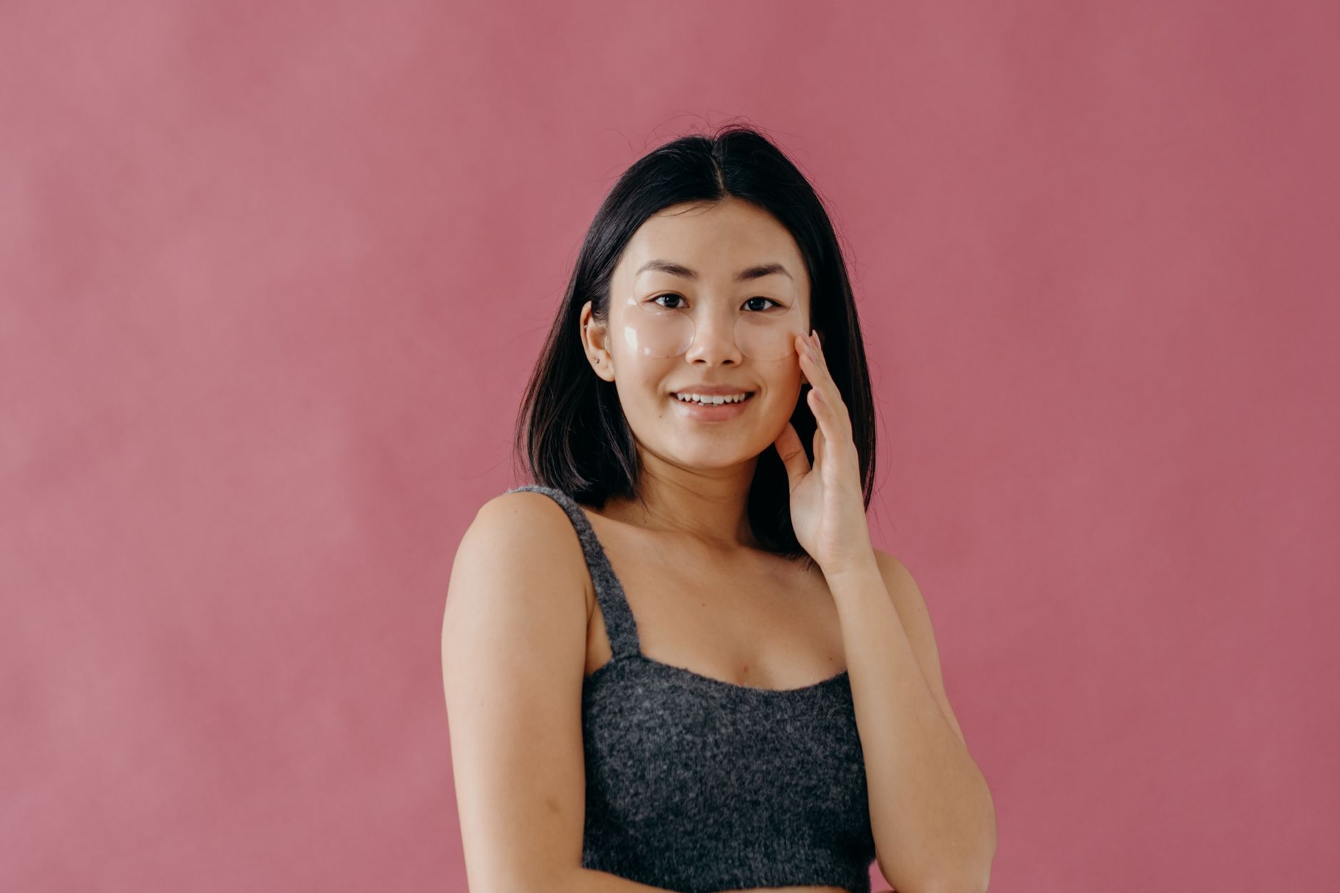 Korean beauty products and dewy glass skin