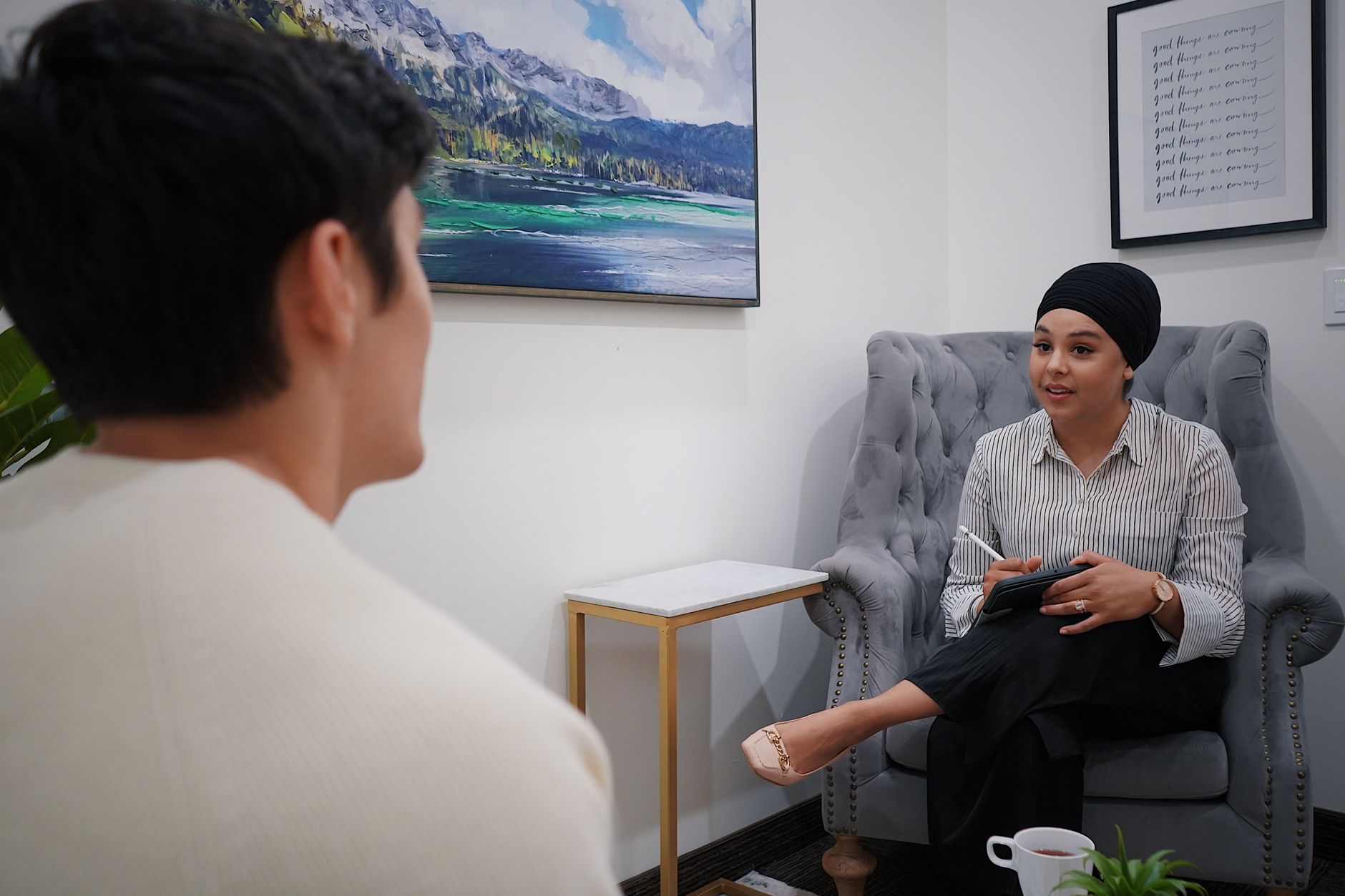 An executive coaching conversation — one-to-one coaching for a Singapore business leader