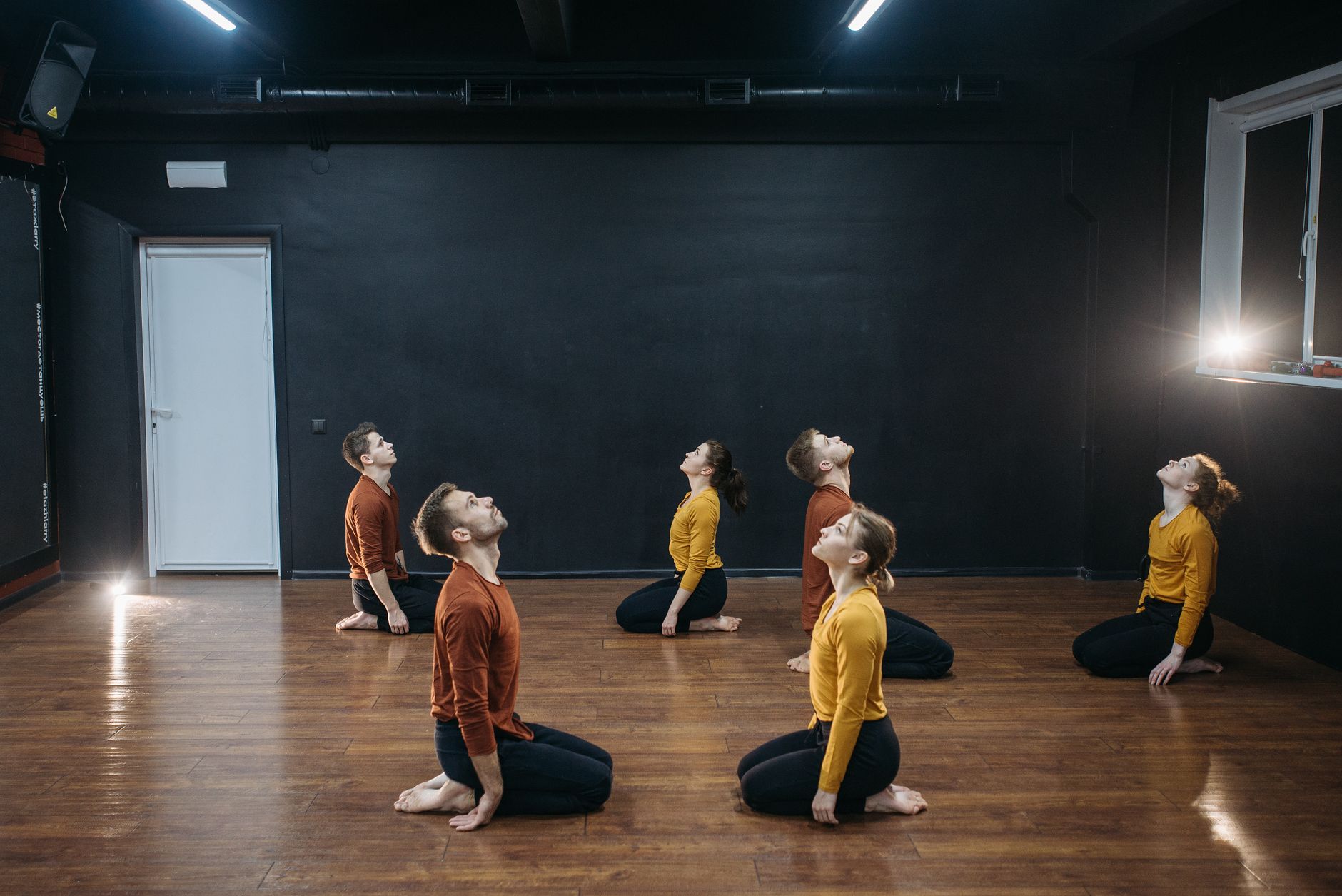 Mainstage dancers rehearsing together in the Bugis studio