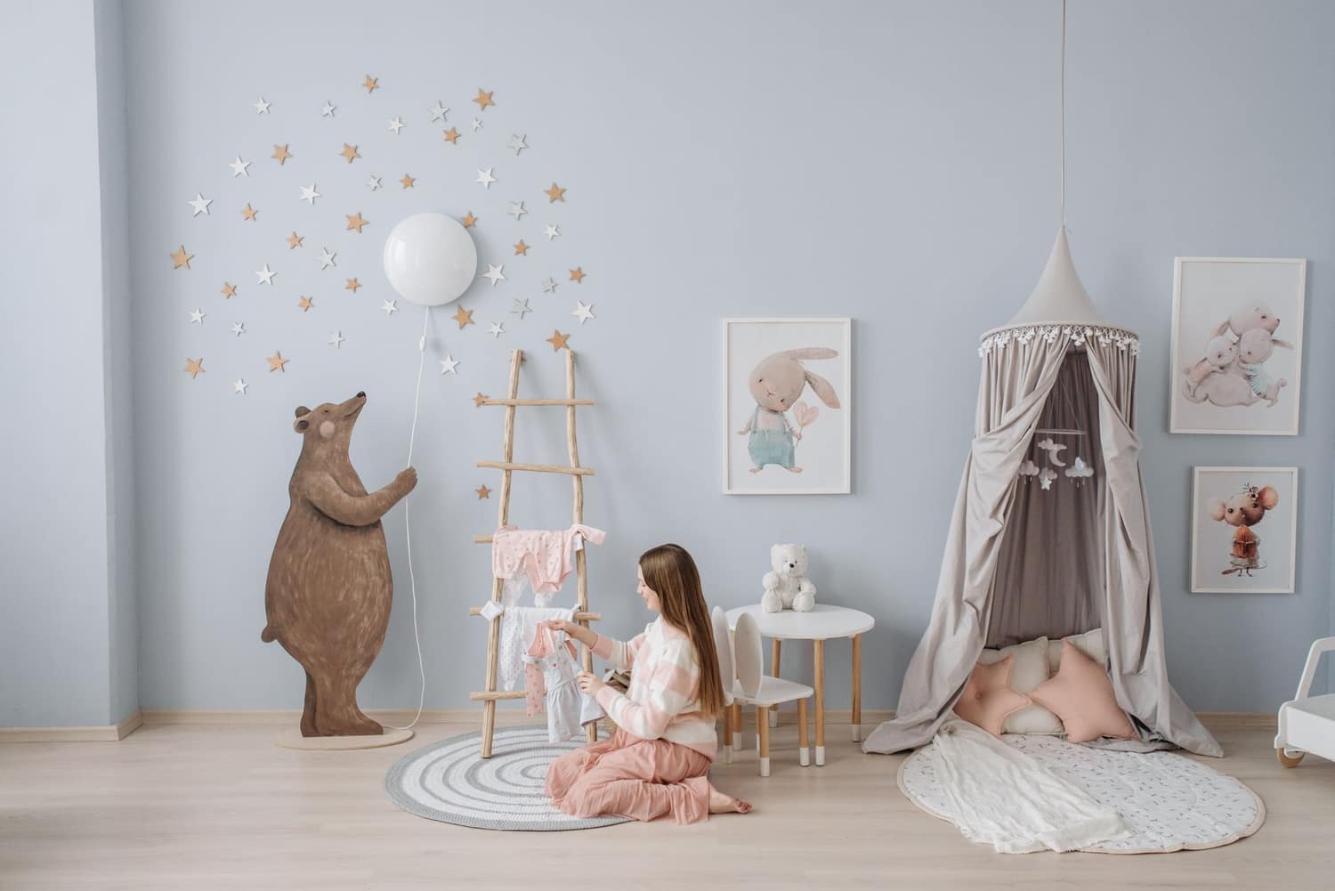 A coordinated Nestwood nursery room set