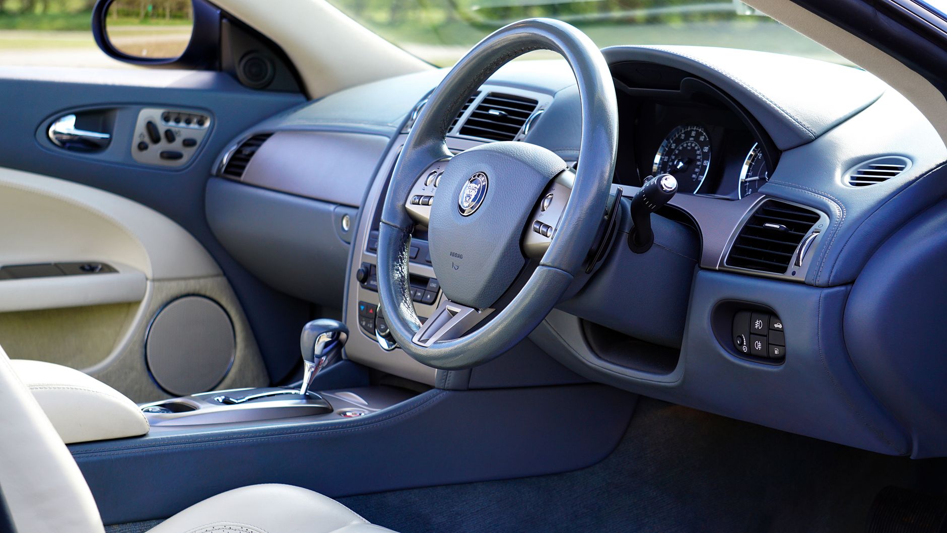 The leather interior of an Onyx executive car