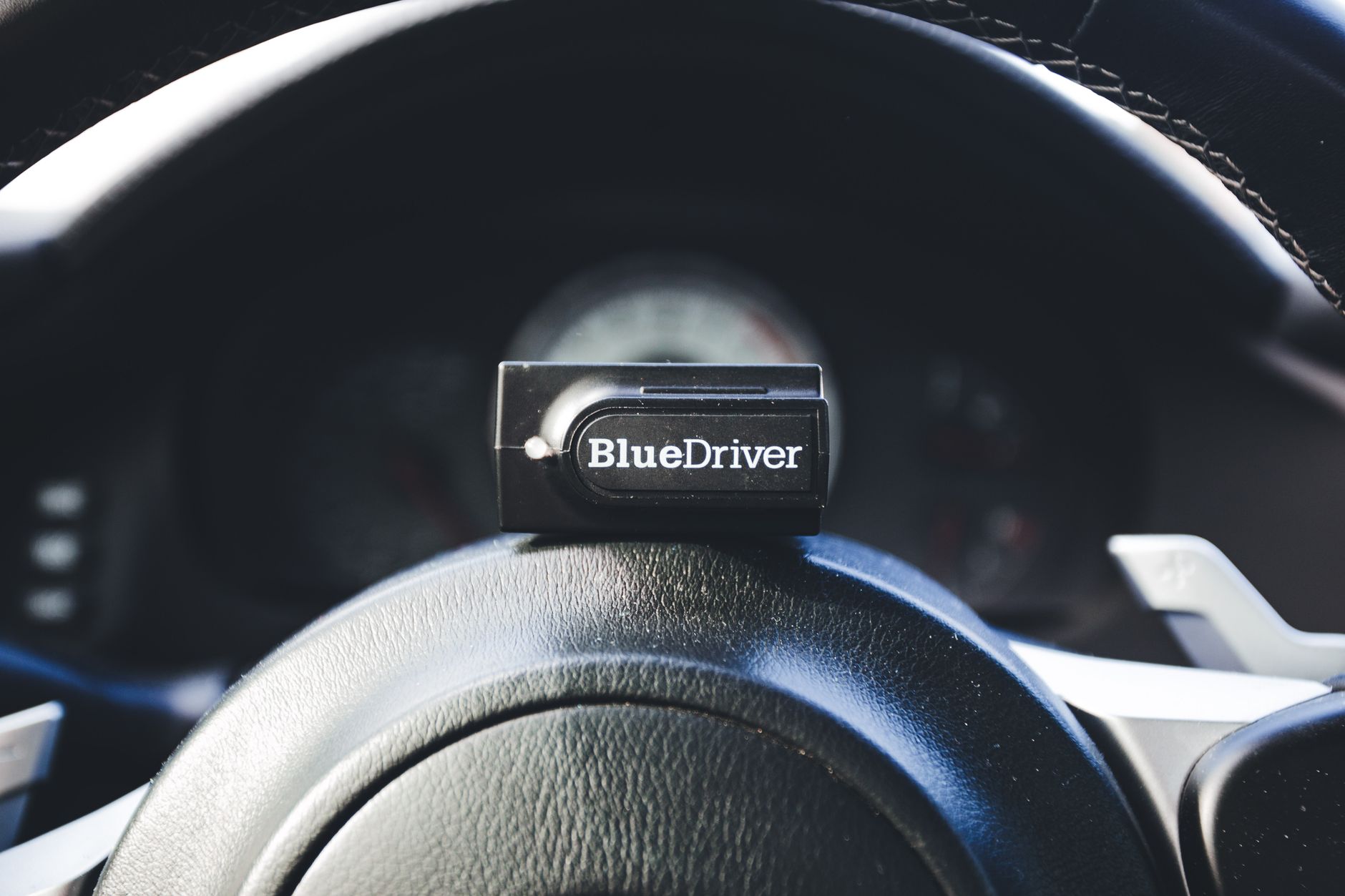 A diagnostic scan tool at Revline Garage