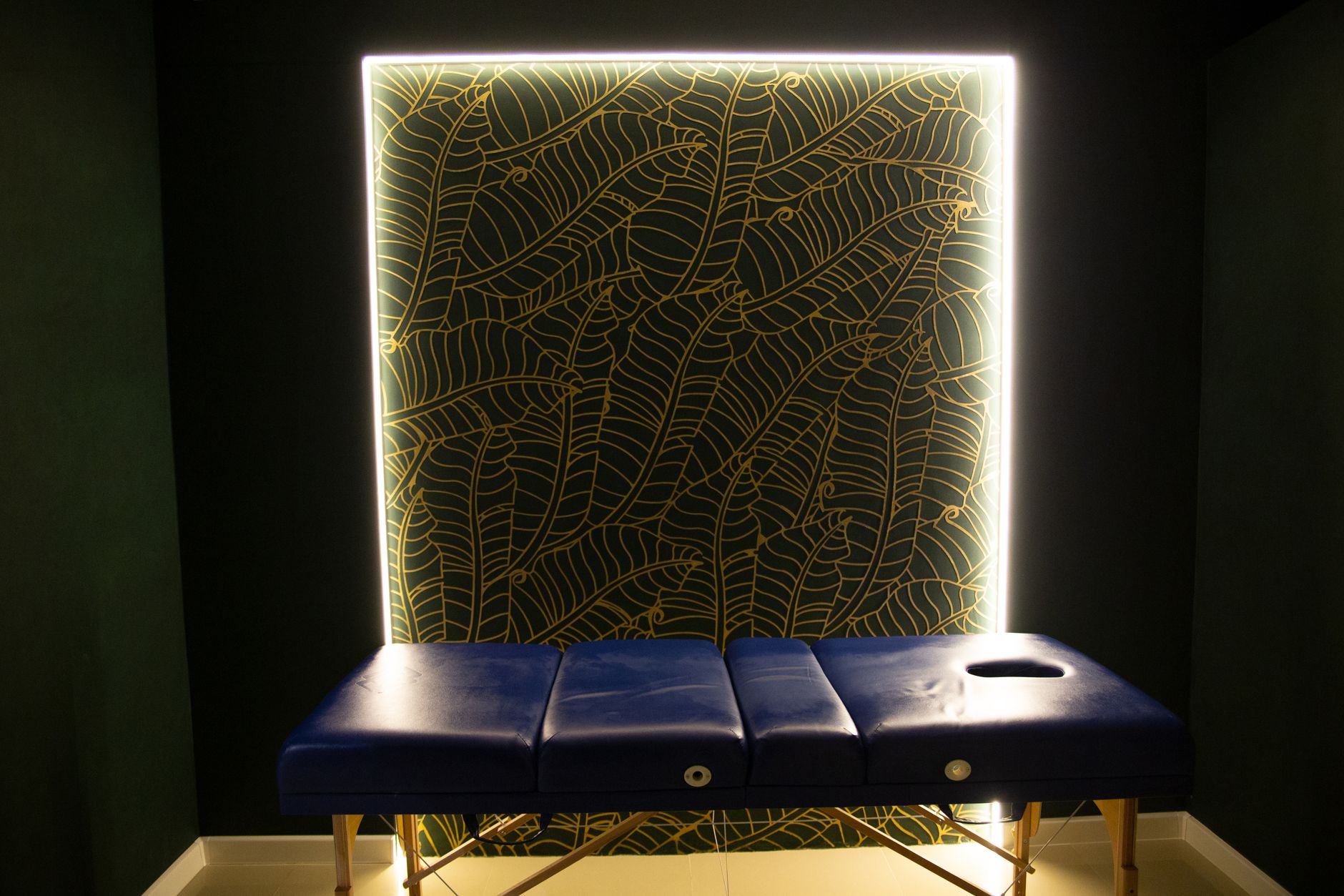 The softly lit interior of Stillwater Day Spa in Singapore — a warm, calm sanctuary