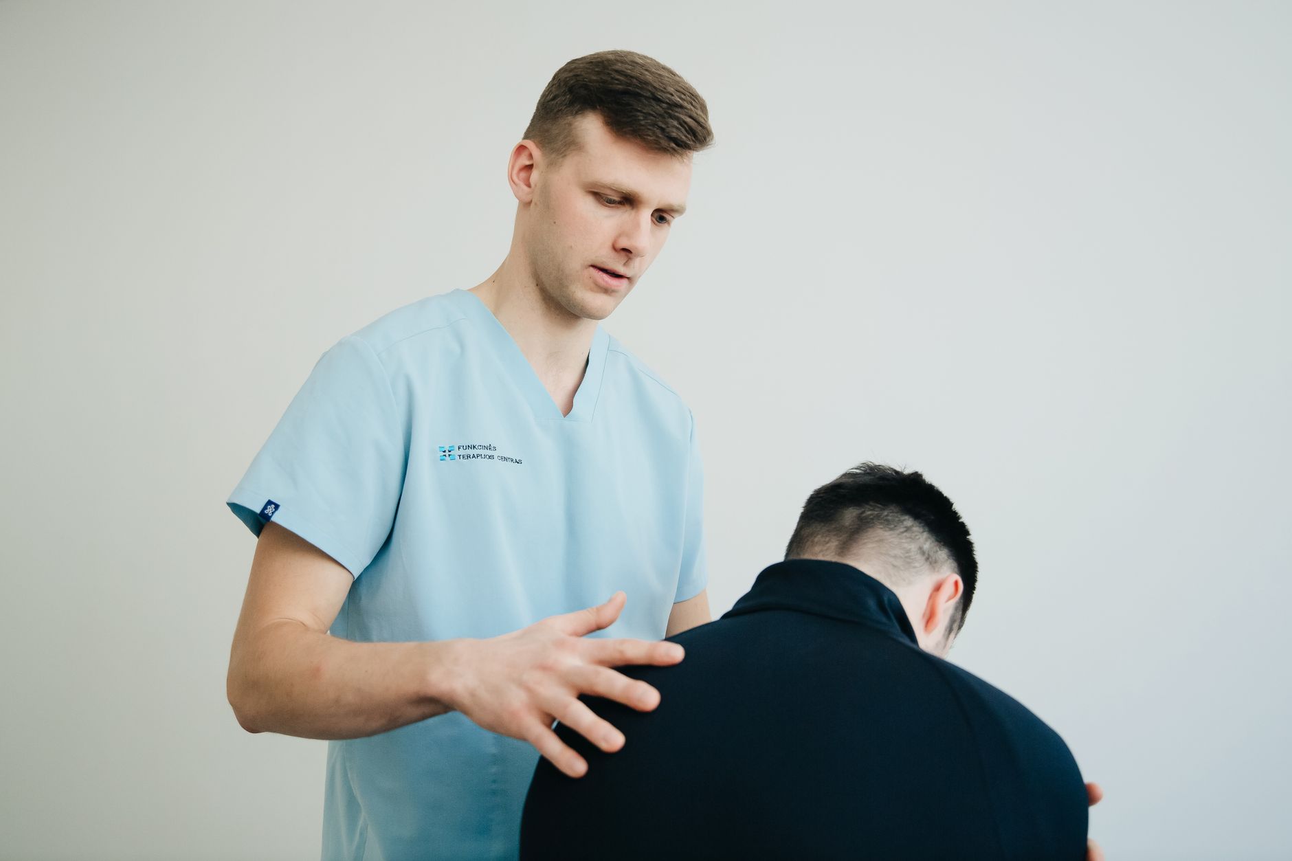 A Stride physiotherapist assessing a patient's movement