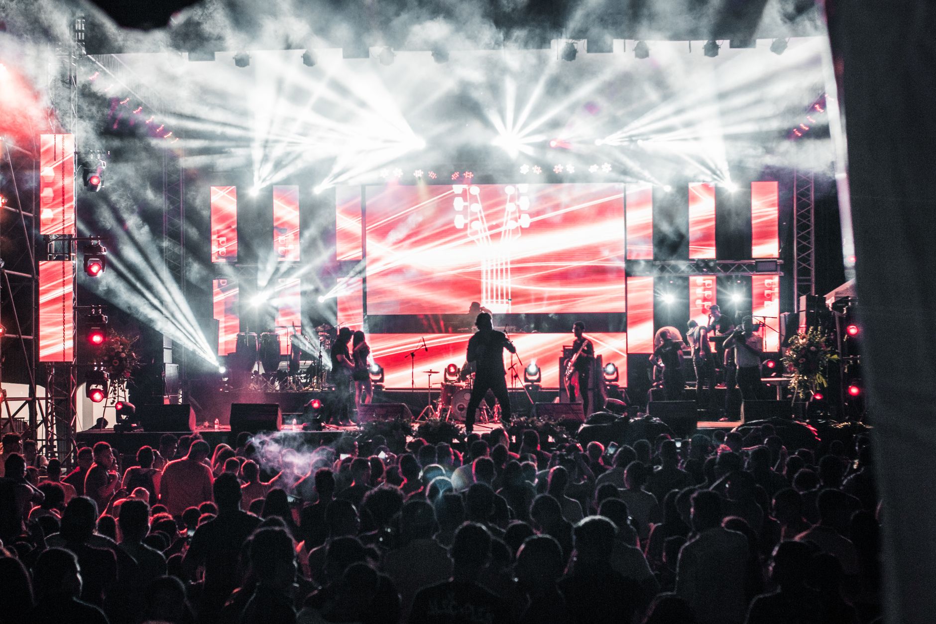 Stage lights at an event hosted by Sufyan Halim