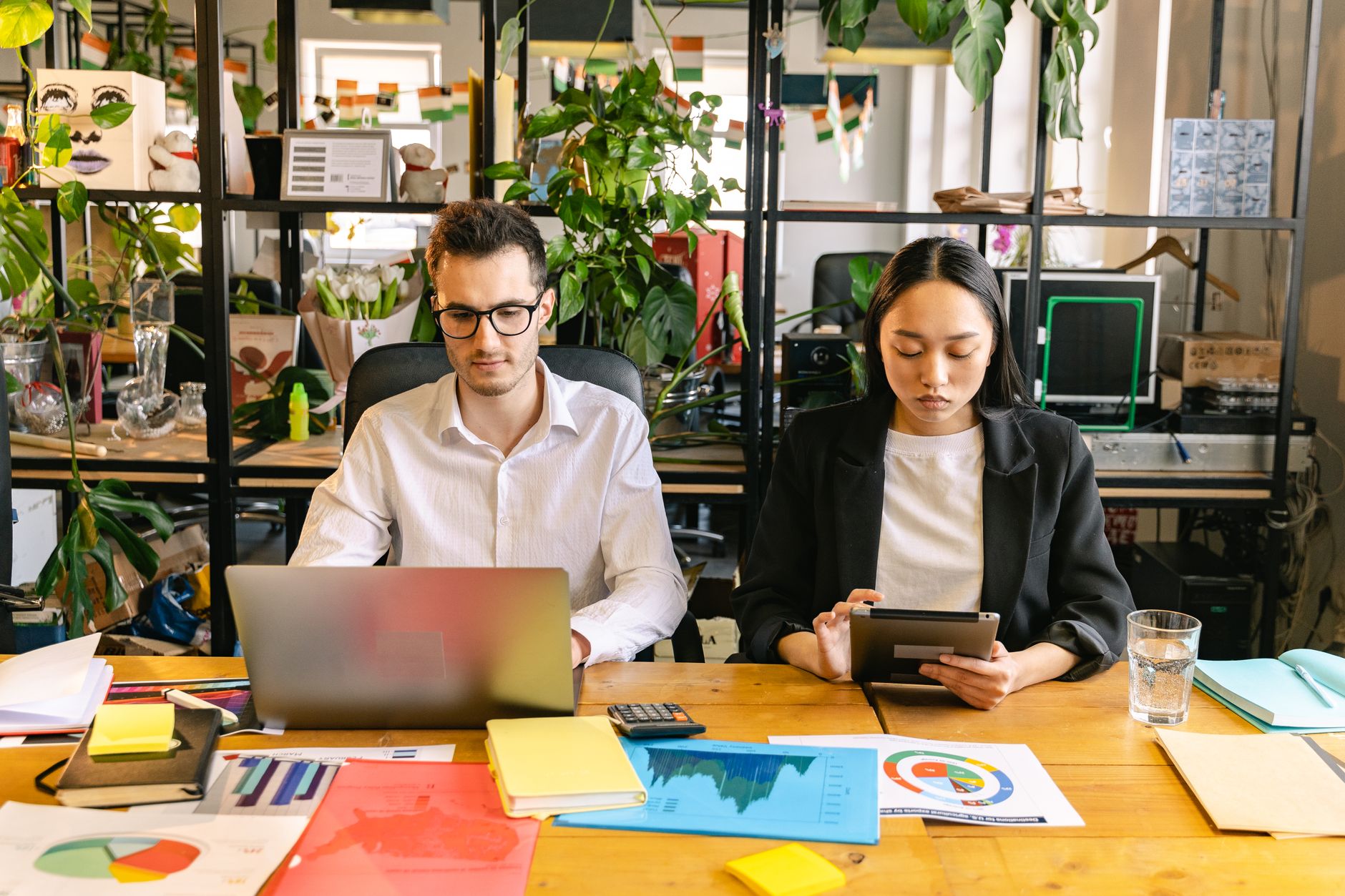 Sustainability advisors in a Singapore office
