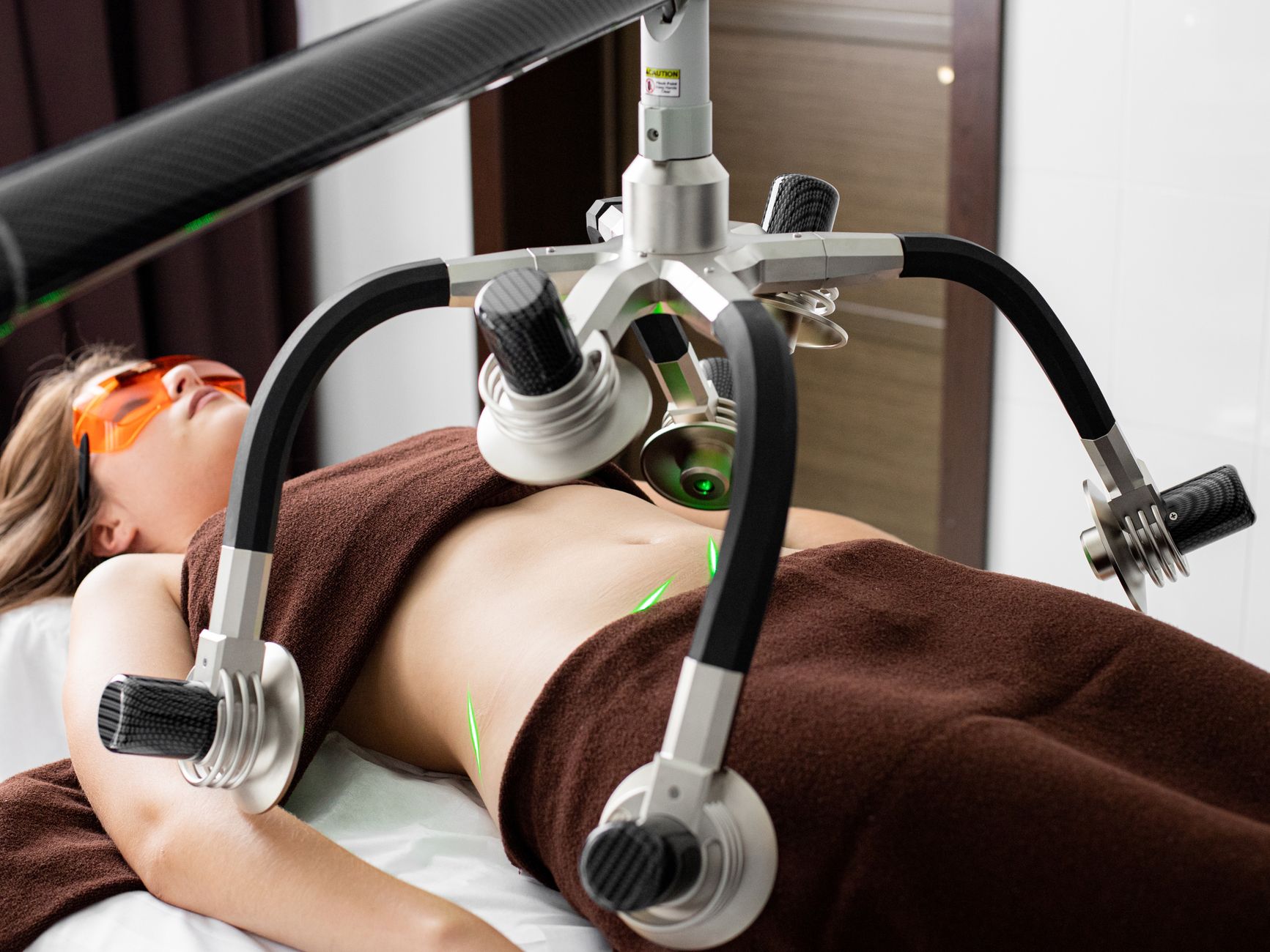 A doctor-led body-slimming treatment in progress at the Trimwell clinic