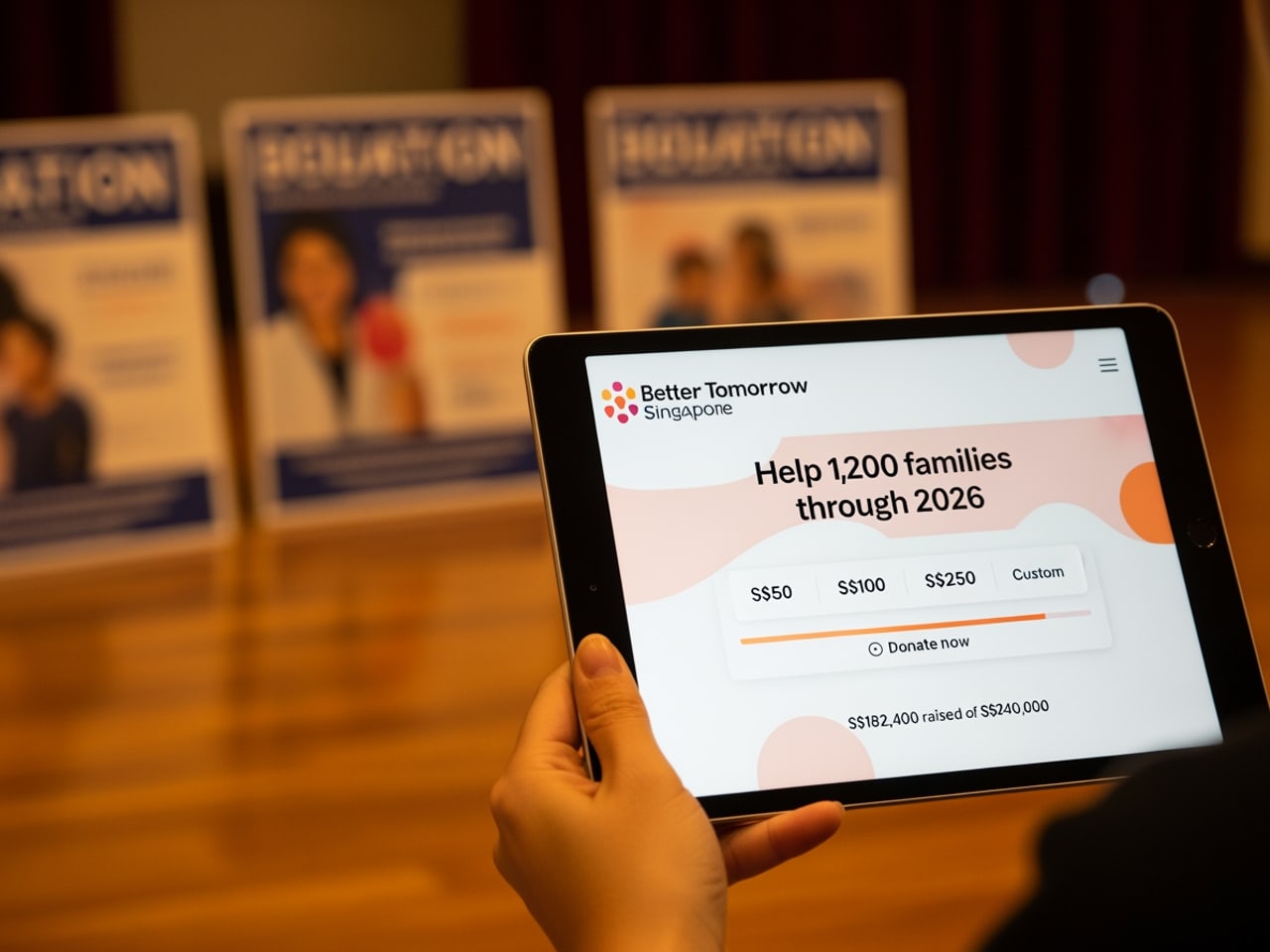 Non-profit campaign LP. Webflow