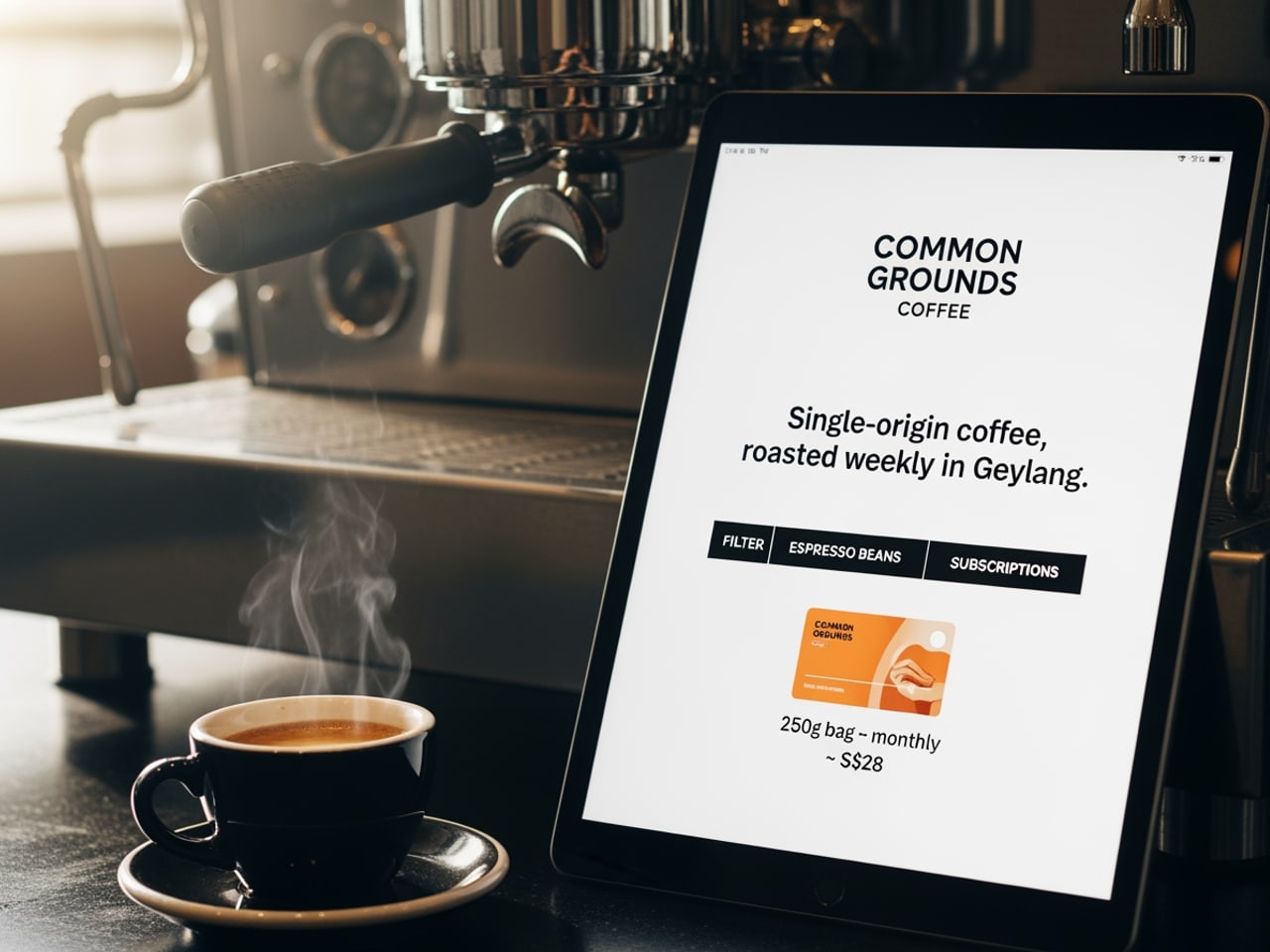 Specialty café. Webflow