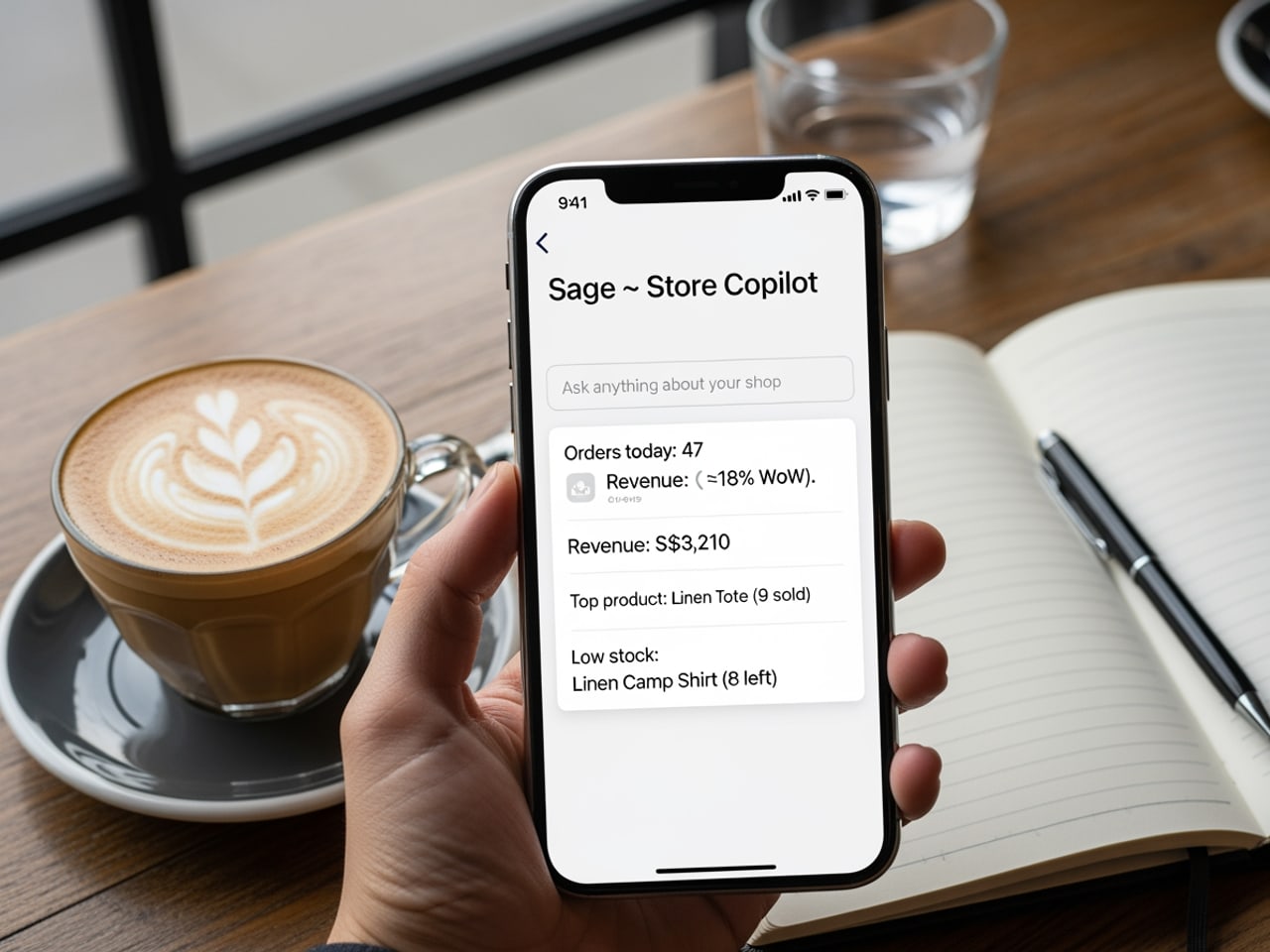 AI store copilot. React + RAG
