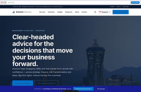 Professional & Corporate Services website examples