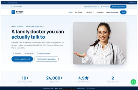 Health & Medical website examples