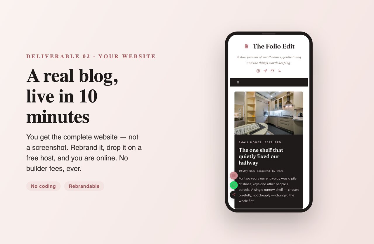 The Folio Edit website