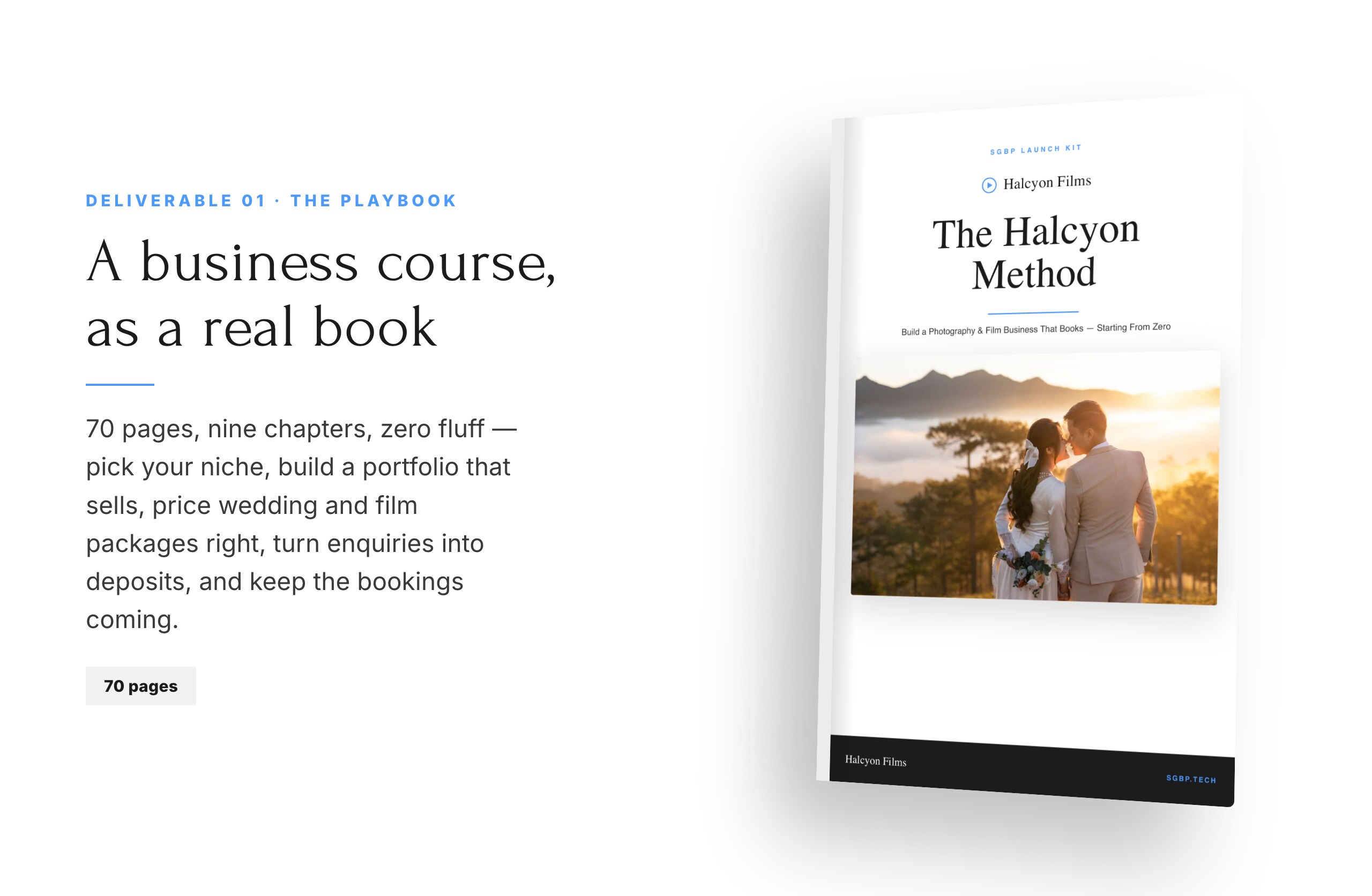 The Halcyon Method playbook shown as a printed book