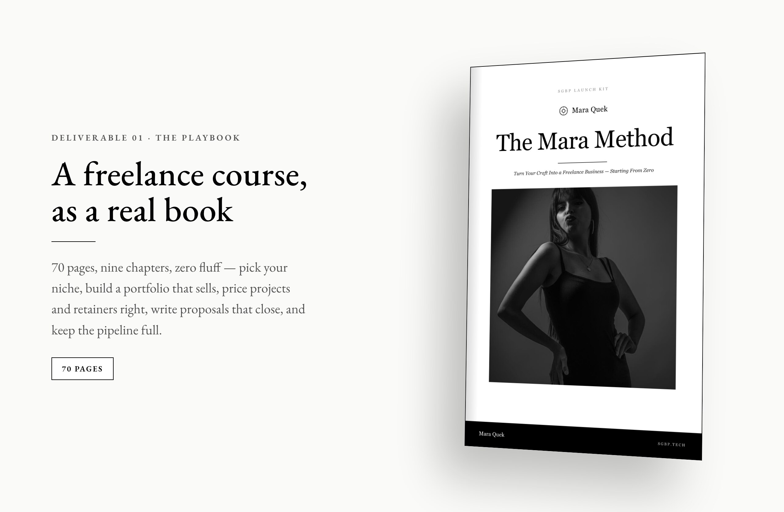 The Mara Method playbook shown as a printed book